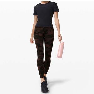 Lulu lemon Wunder training high rise 28’ brown camo-brown earth